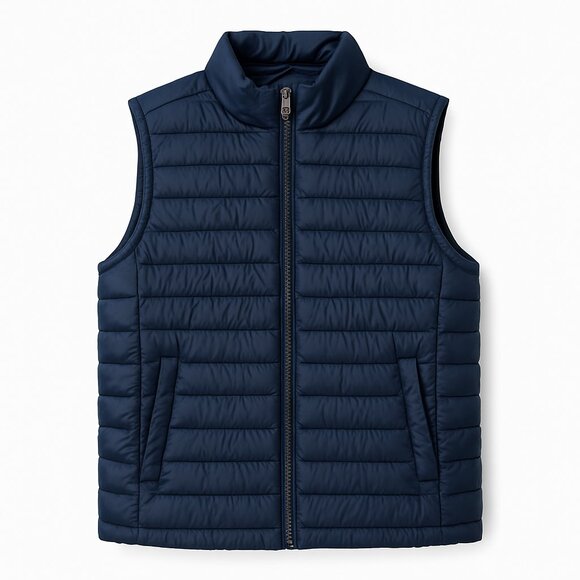 Jackson Hole Navy Quilted Puffer Vest Size L Warm Outerwear - Picture 1 of 6